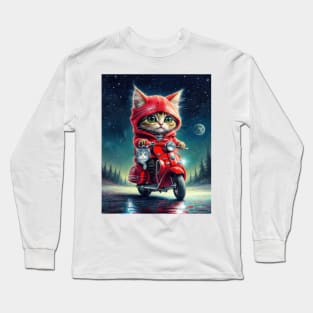 Paws and Pistons: A Mommy Cat's Journey Long Sleeve T-Shirt